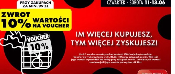 Zwrot 10% wartości na voucher