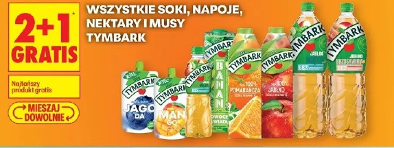 Wszystkie soki, napoje, nektary i musy Tymbark
