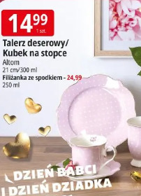 Talerz deserowy/Kubek na stopce Altom