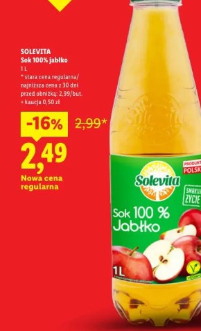 Solevita Sok 100% jabłko