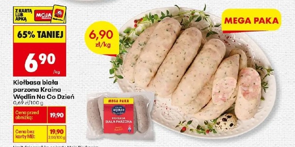 Kiełbasa biała parzona Kraina Wędlin Na Co Dzień