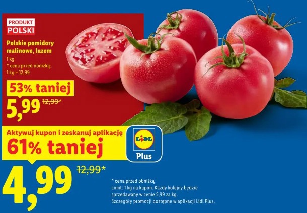 Polskie pomidory malinowe Lidl Plus