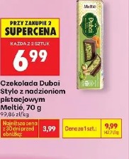 Czekolada Dubai Style z nadzieniem pistacjowym Meltié