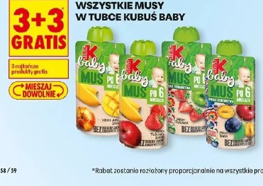 Wszystkie musy w tubce Kubuś Baby