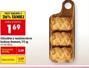 Ciastko z nadzieniem kakao-banan