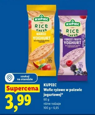 Kupiec Wafle ryżowe w polewie jogurtowej