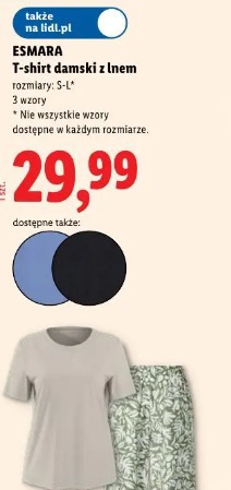 Esmara t-shirt damski z lnem