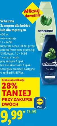 Schauma Szampon dla kobiet lub dla mężczyzn