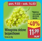 Winogrona zielone bezpestkowe