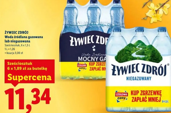 Żywiec Zdrój Woda źródlana gazowana lub niegazowana