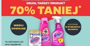 Wszystkie produkty Vanish drugi, tańszy produkt 70% taniej