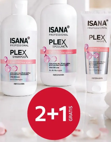 Isana Professional Plex Shampoo, Plex Spulung, Plex Maske