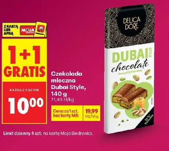 Czekolada mleczna Dubai Style Delica Dore