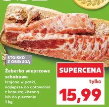 Żeberka wieprzowe schabowe krojone w paski, najlepsze do gotowania z kapustą kiszoną lub do pieczenia