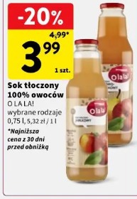 Sok tłoczony 100% owoców O La La!