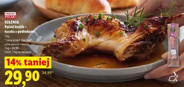 Rzeźnik polski królik – tuszka z podrobami