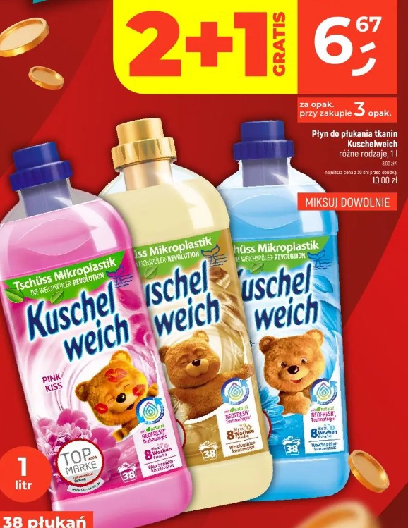 Płyn do płukania tkanin Kuschelweich
