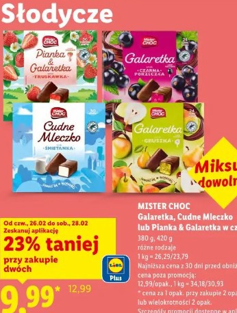 Mister Choc Galaretka, Cudne Mleczko lub Pianka & Galaretka w czekoladzie