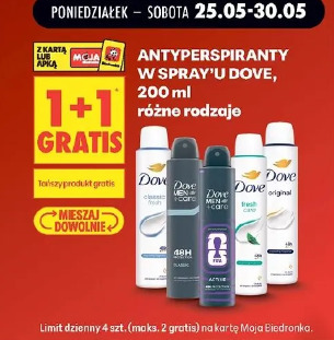 Antyperspiranty w spray’u Dove 200 ml różne rodzaje