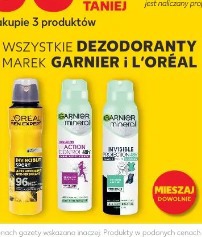 Wszystkie dezodoranty marek Garnier i L'Oréal