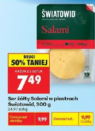 Ser żółty Salami w plastrach Światowid