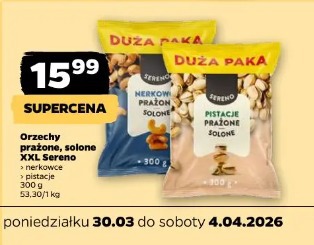 Orzechy prażone, solone XXL Sereno nerkowiec pistacje