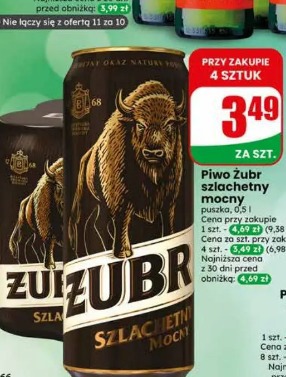 Piwo Żubr szlachetny mocny