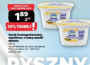Serek homogenizowany waniliowy z laską wanilii Miletto