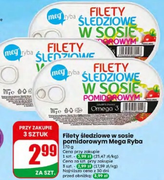 Filety śledziowe w sosie pomidorowym Mega Ryba