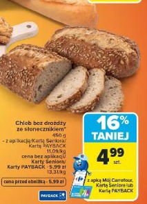 Chleb bez drożdży ze słonecznikiem