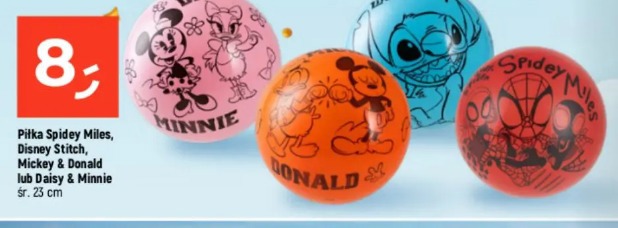 Piłka Spidey Miles, Disney Stitch, Mickey & Donald lub Daisy & Minnie