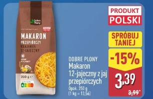Dobre Plony Makaron 12-jajeczny z jaj przepiórczych