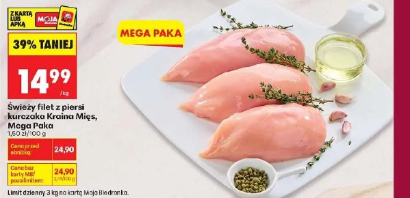 Świeży filet z piersi kurczaka Kraina Mięs, Mega Paka