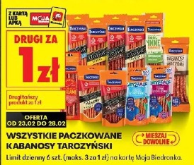 Wszystkie paczkowane kabanosy Tarczyński