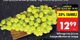 Winogrono jasne bezpestkowe