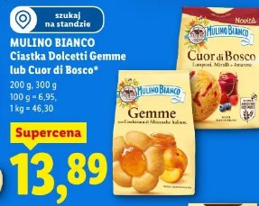 Mulino Bianco Ciastka Dolcetti Gemme lub Cuor di Bosco