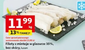 Filety z mintaja w glazurze 35%, bez skóry