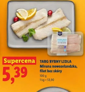 Targ Rybny Lidl Miruna nowozelandzka, filet bez skóry