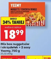 Mix box nuggetosów i skrzydełek + 2 sosy Yeemy