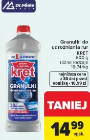 Granulki do udrożniania rur Kret
