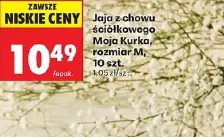 Jaja z chowu ściółkowego Moja Kurka, rozmiar M, 10 szt.