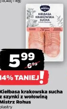 Kiełbasa krakowska sucha z szynki z wołowiną Mistrz Rohus