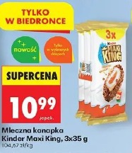 Mleczna kanapka Kinder Maxi King