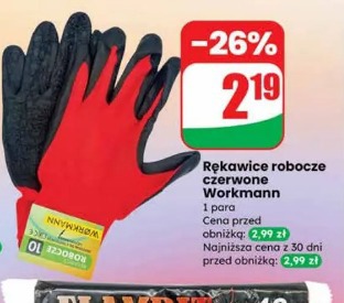 Rękawice robocze czerwone Workmann