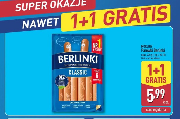 Morliny Parówki Berlinki