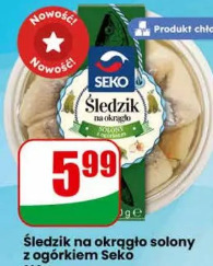 Śledzik na okrągło solony z ogórkiem Seko