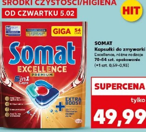 Somat Kapsułki do zmywarki Excellence różne rodzaje 70-54 szt. opakowanie