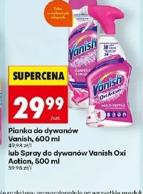 Pianka do dywanów Vanish lub Spray do dywanów Vanish Oxi Action