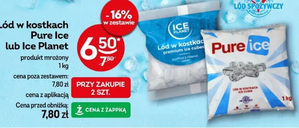 Lód w kostkach Pure Ice lub Ice Planet