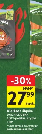 Kiełbasa śląska DOLINA DOBRA 100% polskiej szynki
